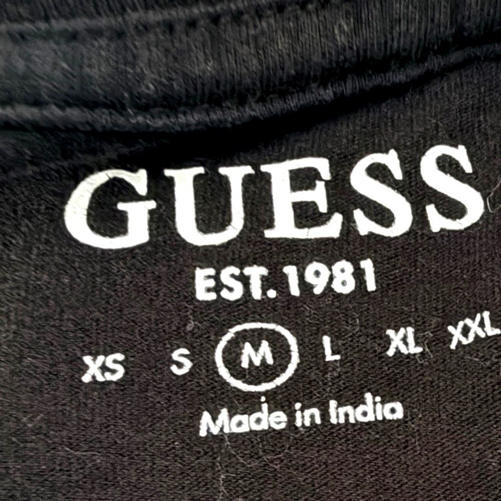 GUESS T-Shirt Medium Black Graphic Print Crew Neck Short Sleeve Menswear - Picture 5 of 8